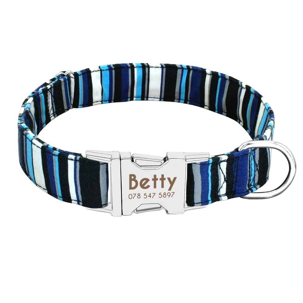 Personalized Nylon Pet Dog / Cat Collar