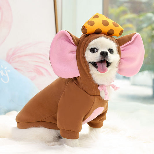 Warm Fleece Hoodie Mouse Costume