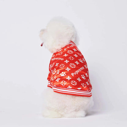 Designer Inspired LV Pupreme Dog Jacket