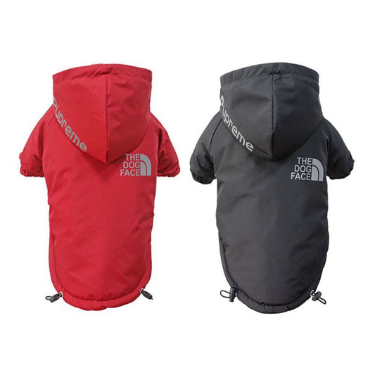 The Dog Face Warm Waterproof Fleece Coat with Hood