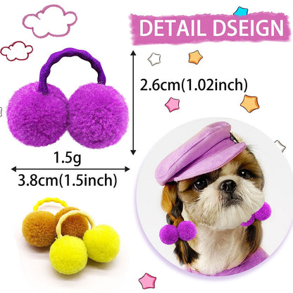 Colorful Plush Ball  Hair Accessories