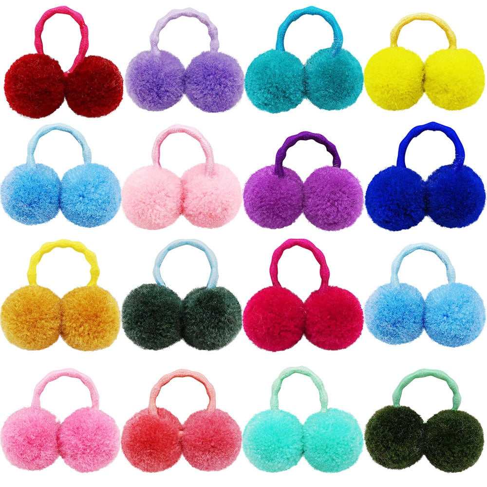 Colorful Plush Ball  Hair Accessories