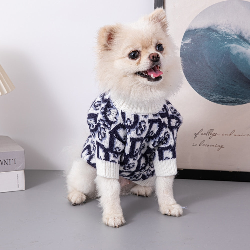 Designer Inspired Dior-Dog Sweater