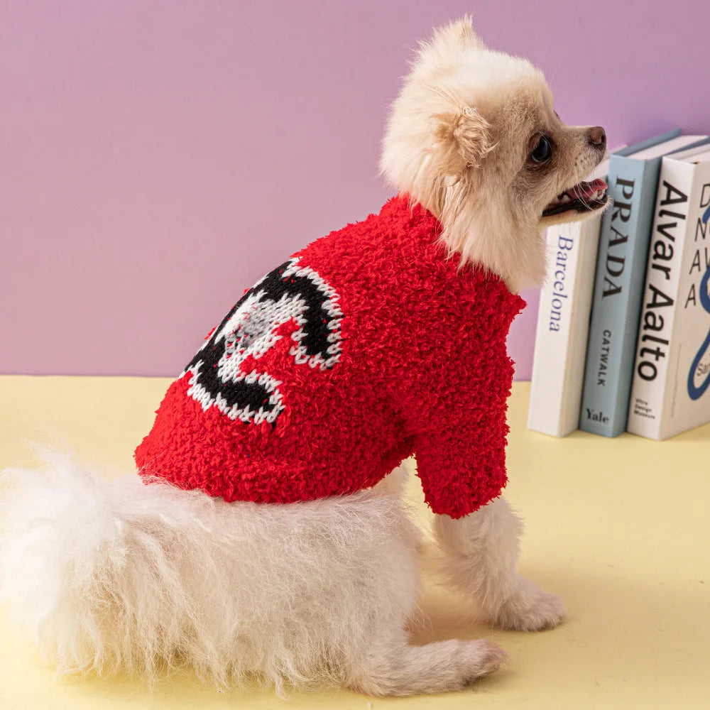 Designer Inspired Chanel Pet Plush Sweater