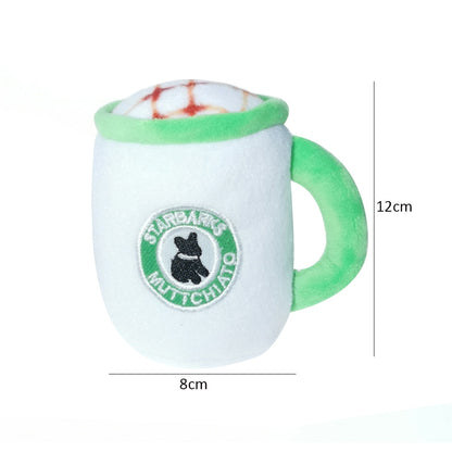 Coffee Cup Design Squeaky Dog Toy