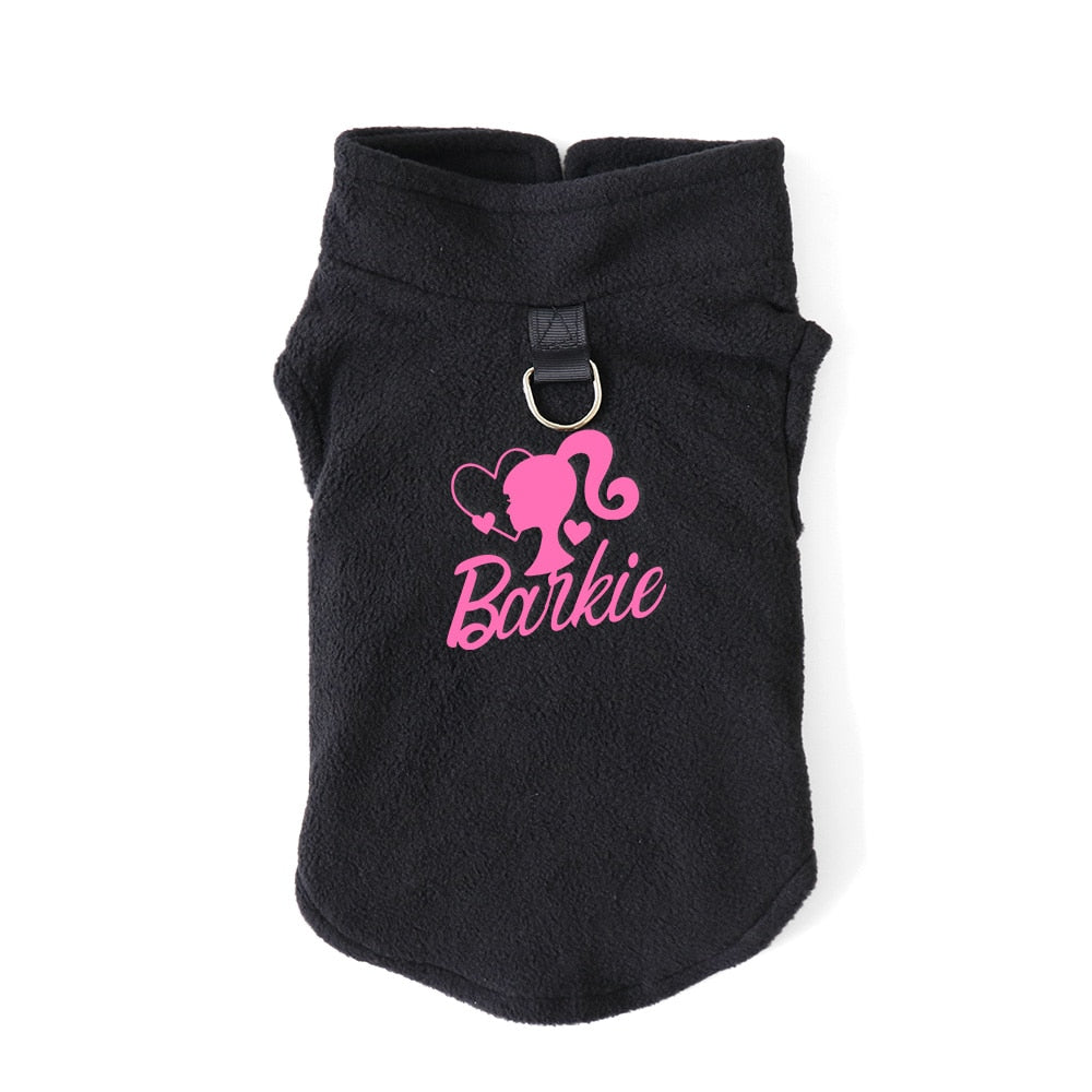 Barkie - Barbie Inspired. Polar Fleece Letter & Tow Buckle Sweater