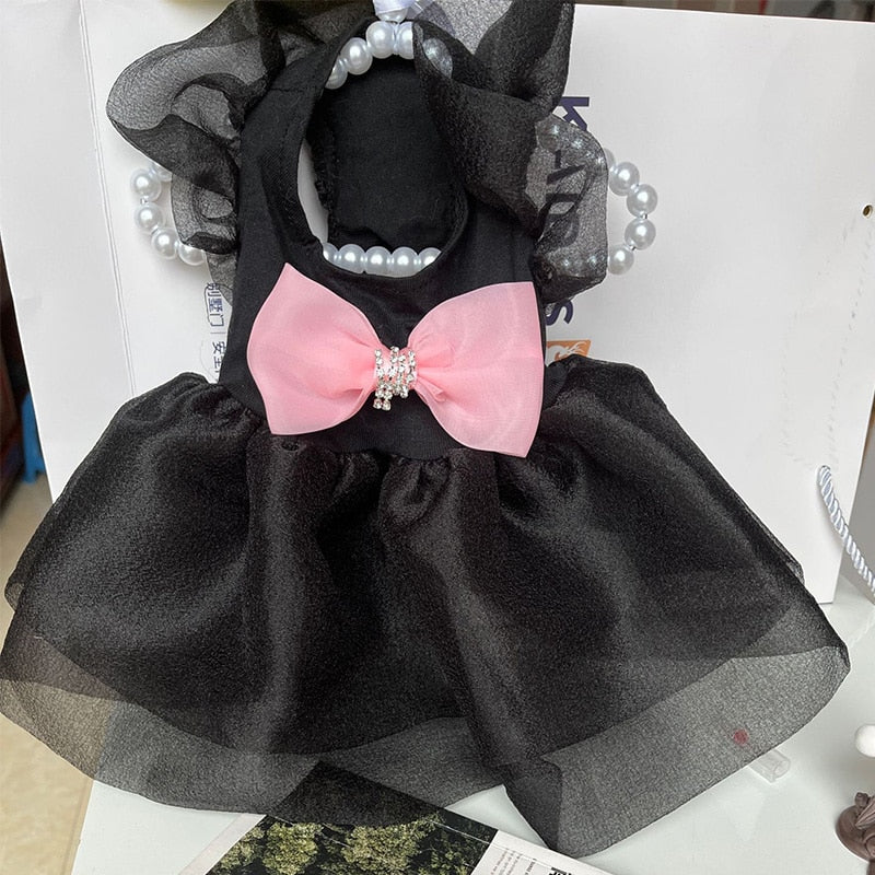 Black Princess Dress with Bow