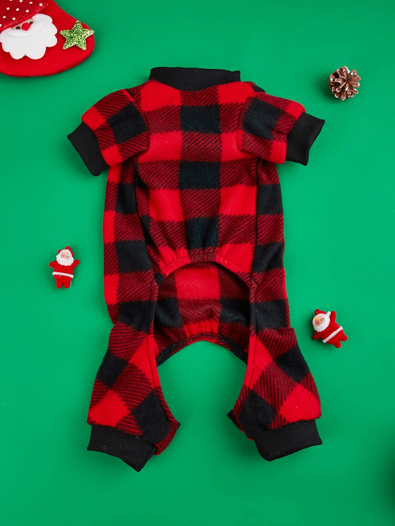 Merry Christmas Buffalo Plaid Pajama jumpsuit