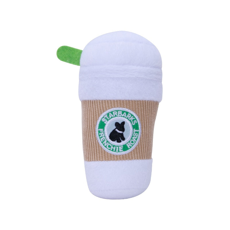 Coffee Cup Design Squeaky Dog Toy