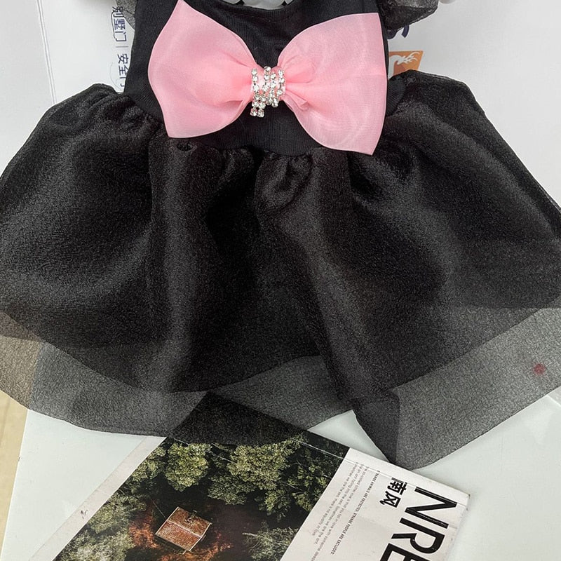 Black Princess Dress with Bow