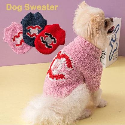 Designer Inspired Chanel Pet Plush Sweater