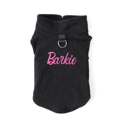 Barkie - Barbie Inspired. Polar Fleece Letter & Tow Buckle Sweater