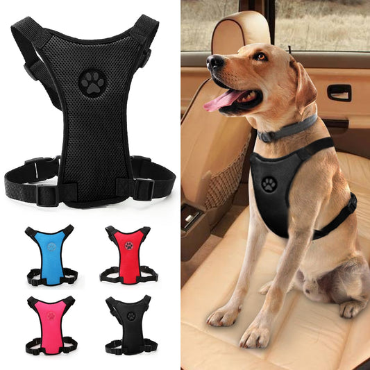 Adjustable Mesh Dog Car Seat Harness