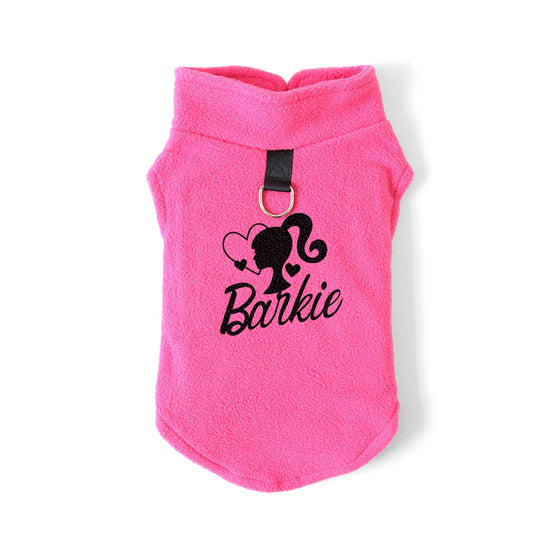 Barkie - Barbie Inspired. Polar Fleece Letter & Tow Buckle Sweater