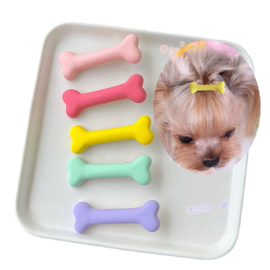 Bone Shaped Pet Hair Clips