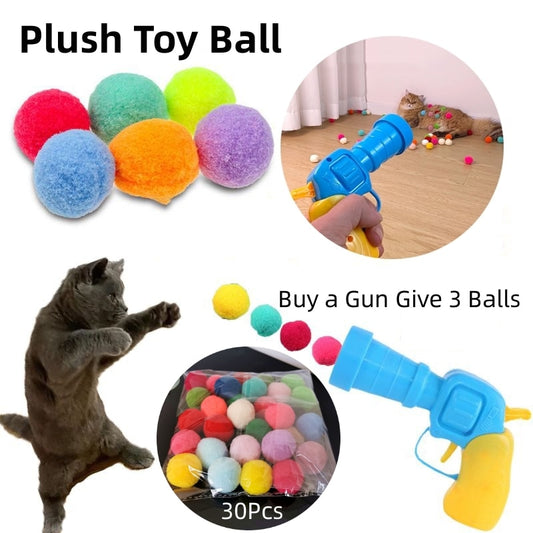 Fluffy Pompom Balls and Gun